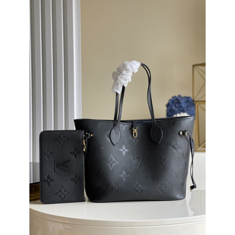 Louis Vuitton LV Neverfull MM black Leather ref.426535 - Joli Closet